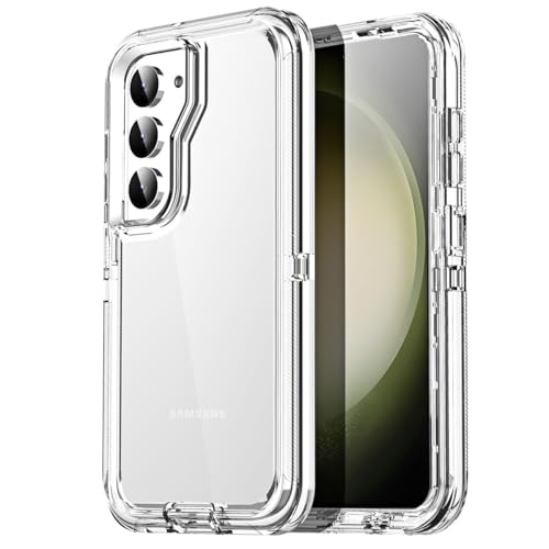 AICase for Samsung Galaxy S23 Plus Case Clear 3 in 1 Heavy Duty Drop Protection Full Body Rugged Shockproof/Dust Proof 3-Layer Military Protective Tough Durable Cover for Galaxy S23 Plus 6.6"_1 - color: Clear, size: Samsung Galaxy S23 Plus