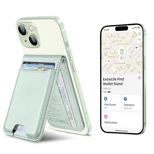 ExtreLife for Magsafe Wallet, Works with Apple Find My, 6 Cards Holder - color: Tender Leaf Green