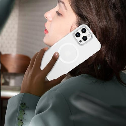 BENTOBEN Magnetic for iPhone 16 Pro Max Case,(Compatible with MagSafe) (Military Grade Drop Protection) Slim Translucent Matte Shockproof with Anti-Fingerprint Phone Case 6.9",White - color: White