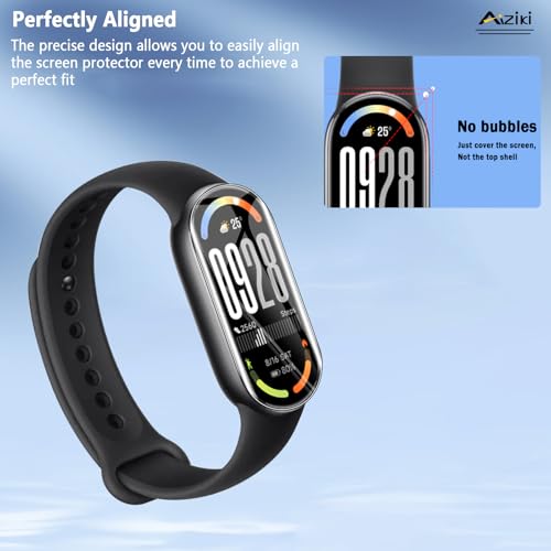 Aiziki（6 Pack Compatible for Xiaomi Smart Band 10 Screen Protector, Flexible TPU Film [Not Glass], Full Coverag, HD Clear Easy Install, Bubble Free for Xiaomi Smart Band 10 Screen Protector - size: RM6-Xiaomi Smart Band 10-Z