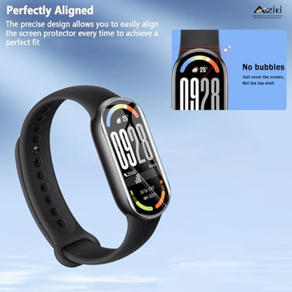 Aiziki（6 Pack Compatible for Xiaomi Smart Band 10 Screen Protector, Flexible TPU Film [Not Glass], Full Coverag, HD Clear Easy Install, Bubble Free for Xiaomi Smart Band 10 Screen Protector - size: RM6-Xiaomi Smart Band 10-Z
