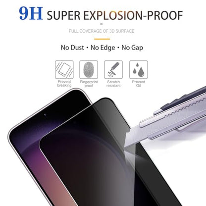 2 Pack Privacy Screen Protector for Samsung Galaxy S23