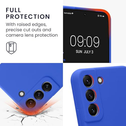 kwmobile Case Compatible with Samsung Galaxy S22 Case - Slim TPU Silicone Phone Cover - Soft Touch Finish - Baltic Blue - color: Baltic Blue, size: Galaxy S22