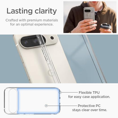 Spigen Ultra Hybrid for Pixel 9 / Pro Case, Crystal Clear - color: Clear, size: Pixel 9 / Pixel 9 Pro