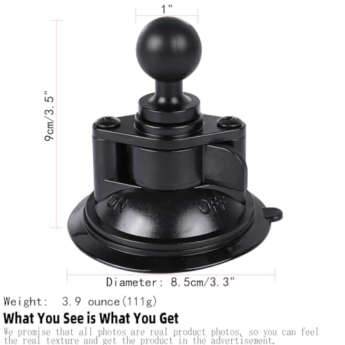Suction Cup Base Mount with 25mm/1" Ball