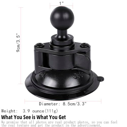 Suction Cup Base Mount with 25mm/1" Ball