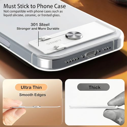 Phone Slim Stand Thin Kickstand for iPhone Phone Case White 1-Pack - color: White