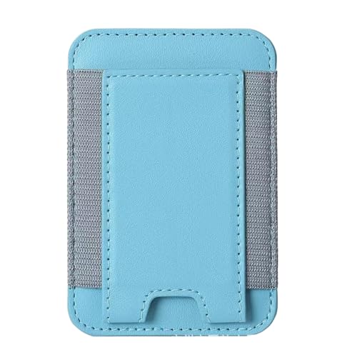 7 Cards Holder for MagSafe Wallet, Stronger Magnetic Wallet RFID Blocking for iPhone 17/16/15/14/13/12 and Pro Promax Series - color: Sky blue elastic wallet