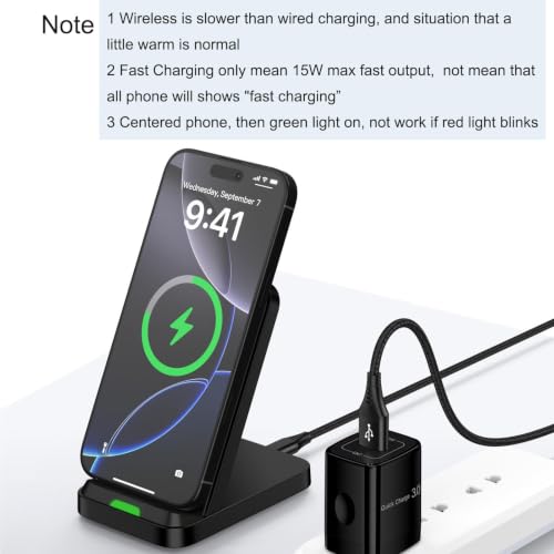 for Google Pixel 9, 10, 11 Pro XL, Wireless Charger Phone Stand Station for - color: Dark Black, style: wireless charger with adapter