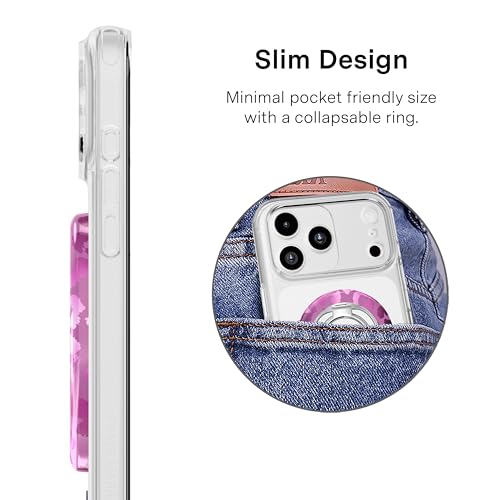 VELVET CAVIAR Compatible with MagSafe Phone Grip - color: Amethyst Leopard