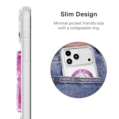VELVET CAVIAR Compatible with MagSafe Phone Grip - color: Amethyst Leopard