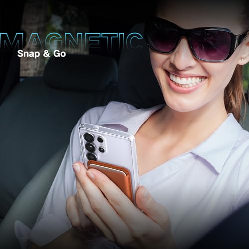 Maledan for Samsung Galaxy S25 Ultra Case Crystal Clear - Compatible with Magsafe S25 Ultra Case Transparent Slim Magnetic Samsung S25 Ultra Case Military Shockproof Accessories, Anti-Yellowing Clear - color: Crystal Clear