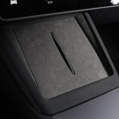 Suede Wireless Charger Pad for Tesla Model 3 24-26 Model Y 25-26 Black - color: Black