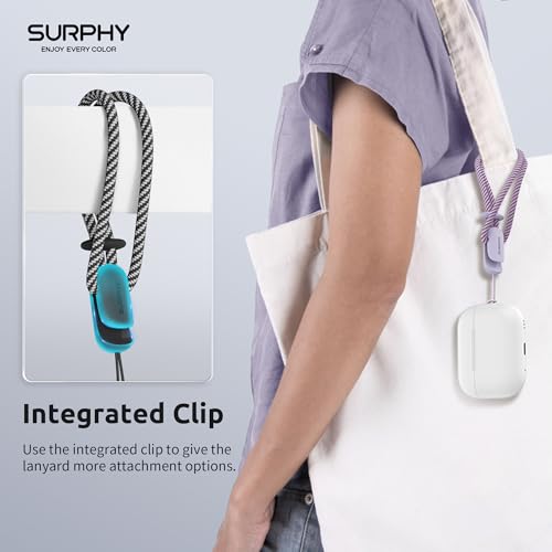 SURPHY 3 Pack Phone Wrist Strap, Phone Lanyard with Cellphone Tether Tab - color: Black & Lilac & Gray