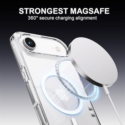 PAUL B for 2025 iPhone 17 Air Case (Compatible with MagSafe) Military Grade Drop Protection(Drop Tested up to 13FT) Anti Yellowing|Magnetic Rugged Shockproof Phone Cover (Clear, iPhone 17 Air) - color: Clear, size: iPhone 17 Air