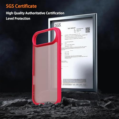 for iPhone 17 air Case Translucent Matte Phone Cover, [10 FT Military Grade Drop Protection] Slim Durable Shockproof Protective Bumper (Rose red, iPhone 17 air) - color: Rose Red, size: iPhone 17 Air