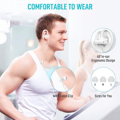 USB C Headphones Over Ear Hook for iPhone 17 16 15 18 Pro Max Duo Plus - color: White