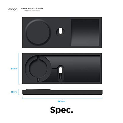 elago Charging Tray Duo for MagSafe & Apple Watch Chargers - color: Black