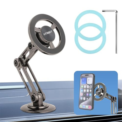 UTEBIT Universal 360° Pro Magnetic Car Phone Holder, Black - color: Magsafe Car Mount