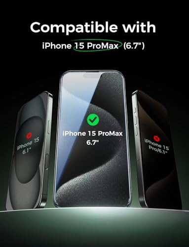 MAGIC JOHN 2PACK for iPhone 15 Pro Max Eye Protection Screen Protector - size: iPhone 15 Pro max