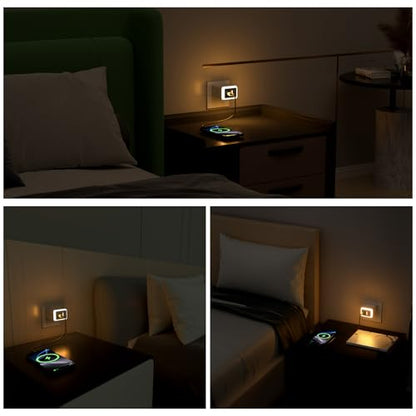 45W USB C Charger Block,USB C Travel Wall Charger with Night Light(Touch Switch),GaN 2 Port Fast Charging for iPhone 17/17 Pro/17 Pro Max/16/15/14/13/12,iPad,Samsung Galaxy S25 S24 S23