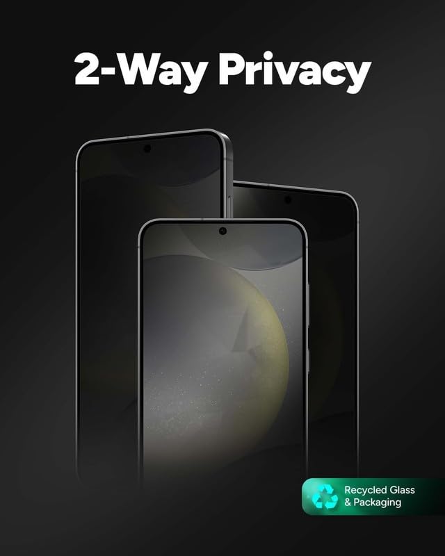 ZAGG InvisibleShield Fusion Privacy Anti-Glare Samsung Galaxy S24 Ultra Screen Protector - Hybrid Polymer, 2-Way Privacy Filter, Matte Finish, Scratch Resistant, Eco-Friendly