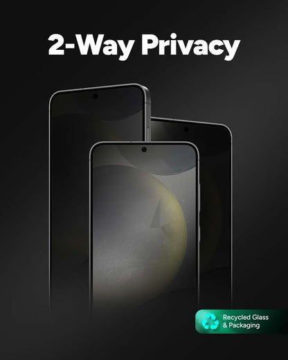 ZAGG InvisibleShield Fusion Privacy Anti-Glare Samsung Galaxy S24 Ultra Screen Protector - Hybrid Polymer, 2-Way Privacy Filter, Matte Finish, Scratch Resistant, Eco-Friendly