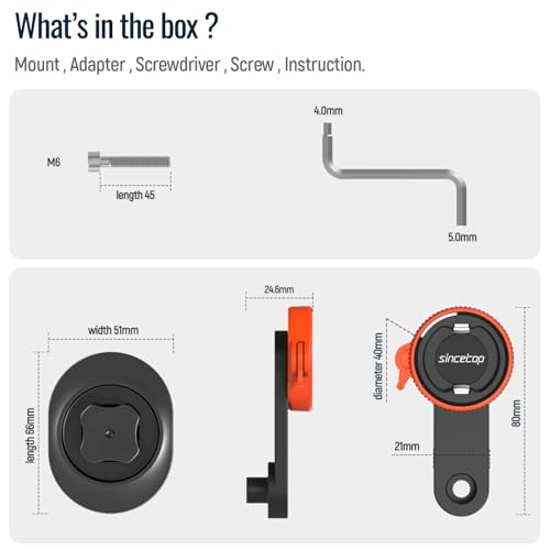 Bike Phone Mount,Mountain Bicycle Stem Cap Phone Holder,Fit All Stem Cap - color: 【1st Gen】Stem Cap Mount-Orange