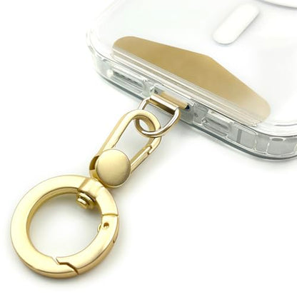 TENOC Metal Phone Tether with Spring Ring, Gold - color: Gold
