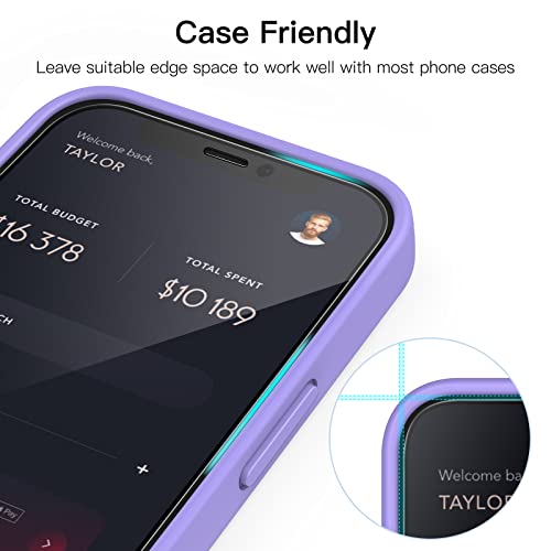 JETech Full-Coverage Screen Protector for iPhone 12 mini, 3-Pack | Black Edge Tempered Glass, Easy Installation Tool, HD Clear, Case-Friendly - size: iPhone 12 mini