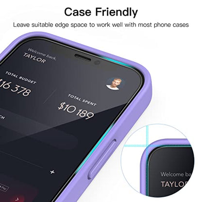 JETech Full-Coverage Screen Protector for iPhone 12 mini, 3-Pack | Black Edge Tempered Glass, Easy Installation Tool, HD Clear, Case-Friendly - size: iPhone 12 mini