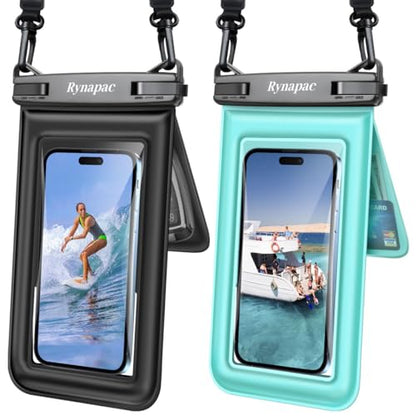 Rynapac 4 Pack IPX8 Waterproof Phone Pouch Floating- [Up to 8.5"] with Adjustable Lanyard for iPhone 17 16 15 Pro Max