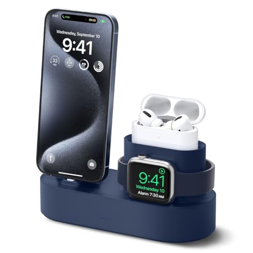 elago 3 in 1 Charging Station for iPhone, AirPods, AirPods Pro, Apple Watch - color: Jean Indigo