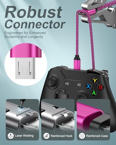 Android Fast Charger for Kindle Fire Wall Adapter + 6FT Micro USB Cable - color: Pink, style: Micro