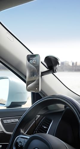 iOttie Velox Qi2 Mini 15W Wireless Charger Car Mount - Dash & Windshield Car Phone Holder - MagSafe Compatible iPhone Mount for Qi2 Smartphones (iPhone12 13 14 15 16 and 17) - Car Charger Included - style: Qi 2 Wireless Charging