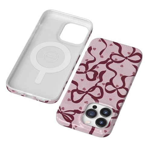 Casely iPhone 14 Pro Case | Coquette Crush | Bows | Compatible with MagSafe | Classic Ultra Slim Design - color: Coquette Crush | Bows, size: iPhone 14 Pro