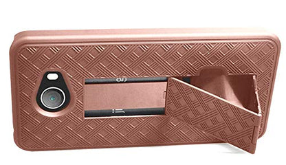 Nakedcellphone Kickstand Cover for Jitterbug Smart 2 Phone Case - Rose Gold | Slim Hard Shell with Stand, Satisfying Texture, For Lively Smart2 (Year 2018, Model 5049SJBS2) - color: Rose Gold