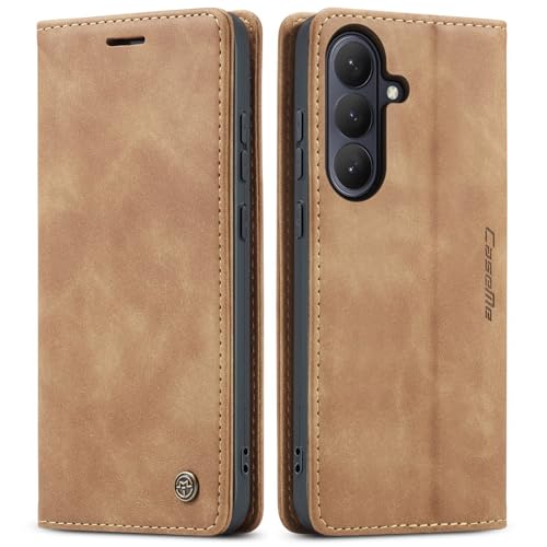 Compatible with Samsung Galaxy S26 Plus Case with Card Holder, Kickstand Protective Flip Folio Leather Wallet Case for Galaxy S26+ Plus 5G 6.7 inch (Brown) - color: Brown, size: S26 Plus 6.7 Inch