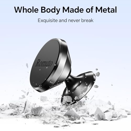 【 2-Pack 】 Magnetic Phone Holder for Car Dashboard【Strong Magnet】iPhone Magnetic Phone Mount for Car Phone Holder 【4 Metal Plate】Cell Phone Holders for Your Car Mount for iPhone 17 Pro Max Air 16 15
