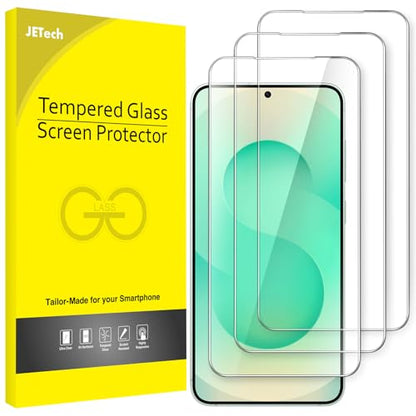 JETech Screen Protector for Samsung Galaxy S25 Plus, 3-Pack | HD Clear, Fingerprint ID Compatible, Anti-Scratch Glass - size: Galaxy S25 Plus