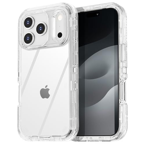 AICase for iPhone 17 Pro Max Case Clear 3 in 1 Heavy Duty Drop Protection Full Body Rugged Shockproof/Dust Proof Triple Layer Transparent Military Protective Tough Durable for iPhone 17 ProMax 6.9"_1 - color: Clear_3 in 1, size: 17 Pro Max
