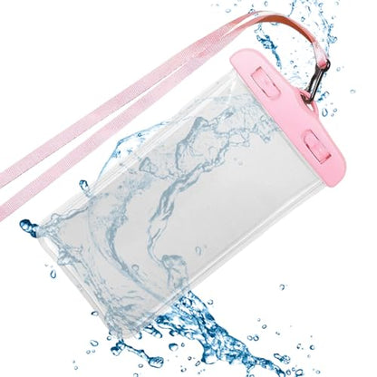 Waterproof Phone Pouch Touchscreen Protector Pinks | with Lanyard Waterproof Phone Case Swimming for Beach Pool Underwater Snorkeling Swimming Kayaking Rafting - color: Pinks