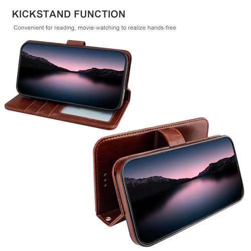 Bocasal for MagSafe Wallet Case Card Holder for iPhone 14, Brown - color: Brown for MagSafe