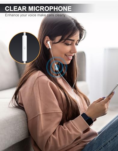 USBC Headphones for iPhone 17 16 15，for Apple Headphones Wired with Mic