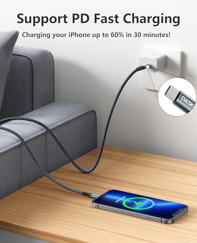 USB C to Lightning Cable [Apple MFi Certified] iPhone Charger 6FT, 2 Pack - size: 6FT