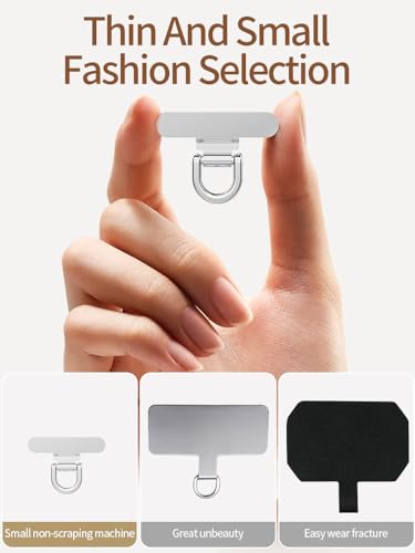 Phone Tether Tab 2pcs,0.2mm Ultra-thin Phone Metal Patch,Universal Phone Lanyard Patch for most phone (M) - color: M