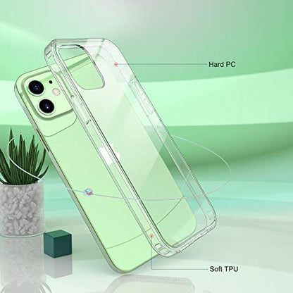 ULAK Clear Case for iPhone 12/iPhone 12 Pro 6.1inch, Crystal Clear | Hybrid Protective Slim Transparent Anti-Scratch Shock Absorption TPU Bumper Clear Phone Case for iPhone 12/12 Pro - color: Transparent