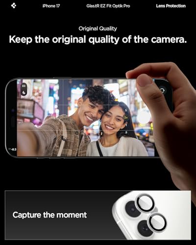 Spigen Camera Lens Protector for iPhone 17 (16 Plus/16) - Silver - color: Silver