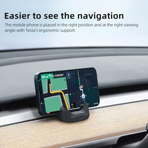Phone Mount for Tesla M3/My 2021-2024 Silicone - size: 2021-2023 Model 3 & 2021-2024 Model Y