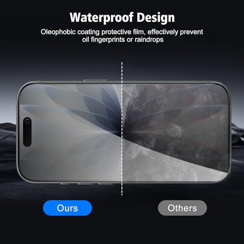 2+2 Pack for iPhone 17 Privacy Screen Protector with Camera Lens Protector, Anti Spy Tempered Glass Protection Film with Easy Installation Frame, 9H Hardness, Scratch Resistant, Case Friendly - size: iP17 Privacy